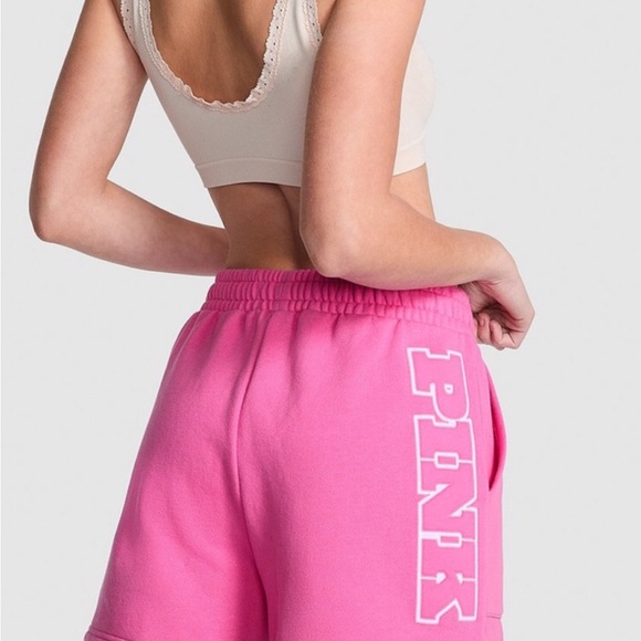 PINK Victoria's Secret Pants - Pink Victoria’s Secret Campus Fleece Shorts Pink Gossip Size XL